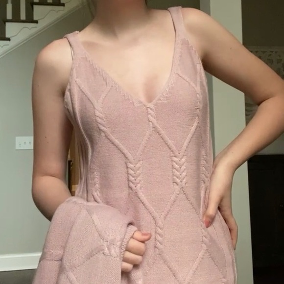 Pink Fashion Evynn Apparel Winter 2021 Pink Matching Sweater Set - Picture 2 of 4